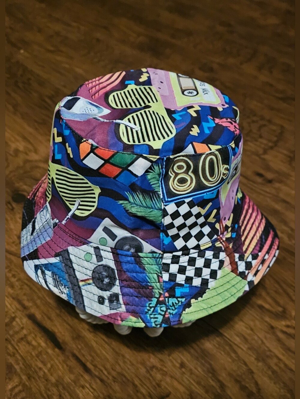 80s Retro Graphic Bucket Hat-Unisex Reversible Multicolor